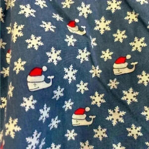 Vineyard Vines santa whale pajama pants drawstring sz xl Snowflake Navy